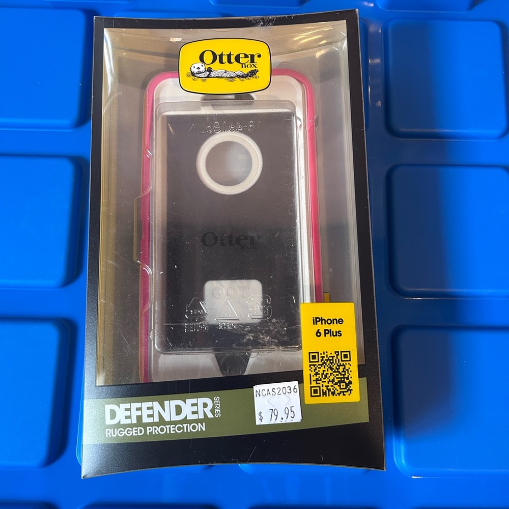 NWT OtterBox Defender Case for iPhone 6 Plus Black Pink Rugged Protective Cover
